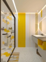 金盏黄的点缀,欧路莎卫浴让浴室清绝明媚!